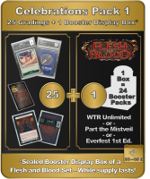 Celebrations Pack 1: 25 Gradings + 1 Flesh and Blood Booster Display Box