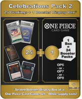 Celebrations Pack 2: 25 Gradings + 1 One Piece Booster Display Box